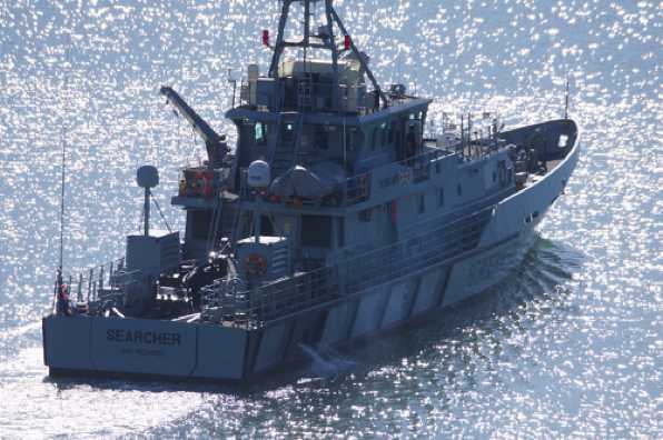 01 June 2020 - 09-02-03 
Her Majesty's Coastguard Cutter Searcher.
Why are they called cutters ? Turns out it's a British thing that much of the world has copied (including the US). All customs ships are known as cutters.
--------------------------
HMC Searcher